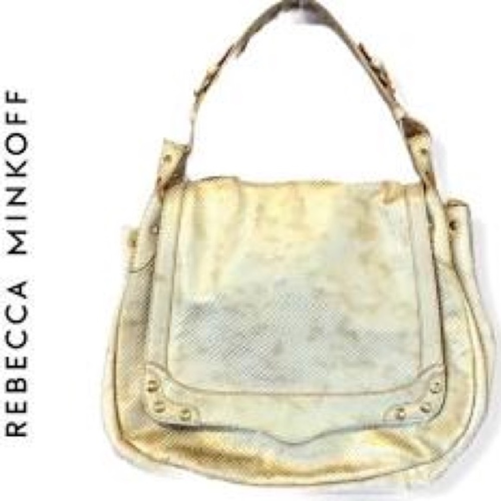 Rebecca Minkoff Gold Snake Moonstruck Hobo